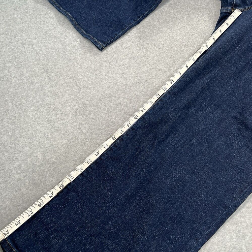 J.Crew Slim Wide‑Leg Jeans Womens 34 actual 39x29  All‑Day Stretch NWT dark - Picture 10 of 15